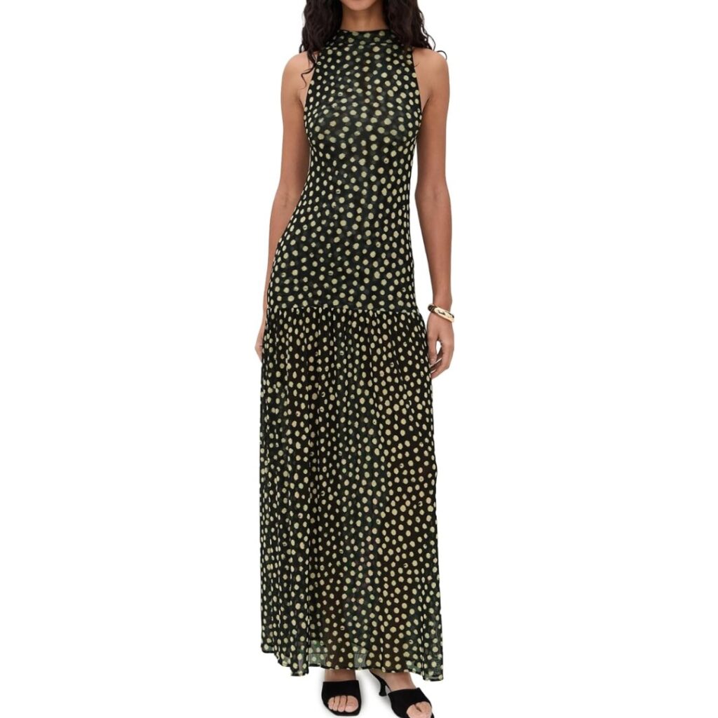 The Mira polka dot Dress in Terra
