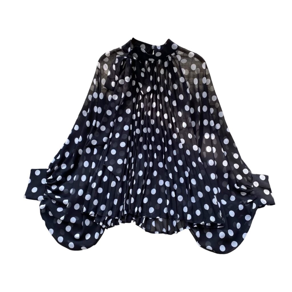 Women's Polka Dot Chiffon Blouses