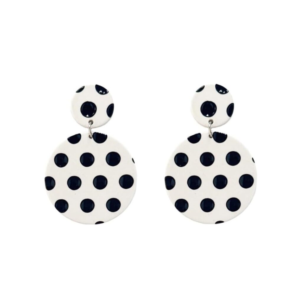 Acrylic Polka Dot Dangle Earrings for Women
