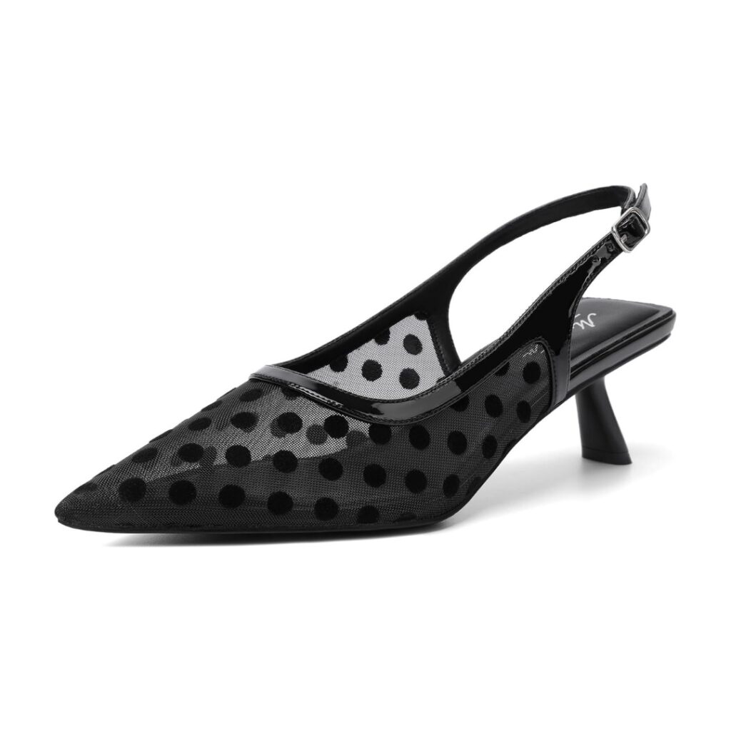 Pointed Toe Pumps Patent Leather Low Heel