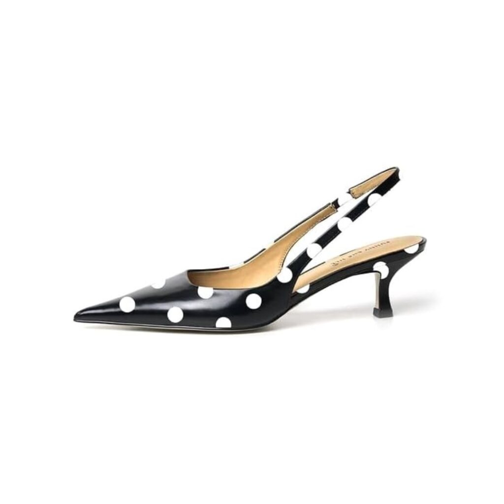 Women's Mid Kitten Heel Slingback Sandals 