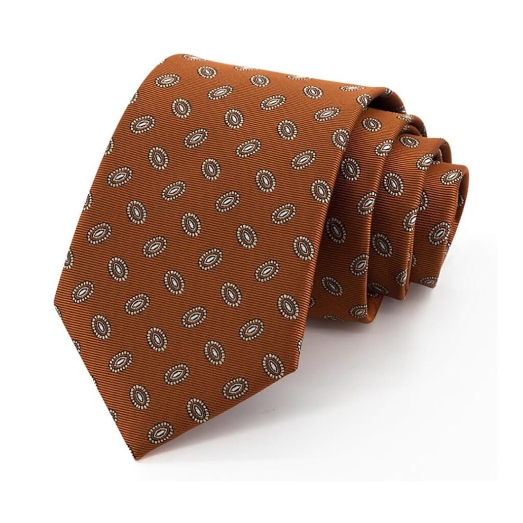  Retro Checkered Geometric Pattern tie